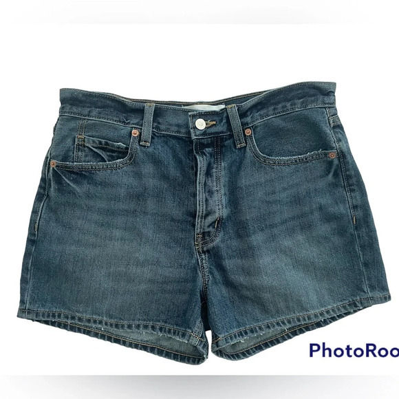 ZARA VINTAGE BLUE COTTON DENIM SHORTS SIZE 12 - Picture 9 of 9